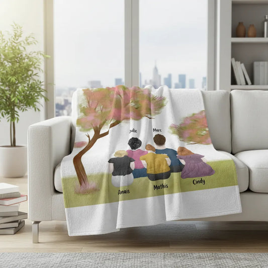 Plaid personnalisé famille