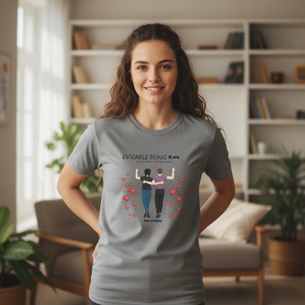 T Shirt Personnalisé Pour Couple