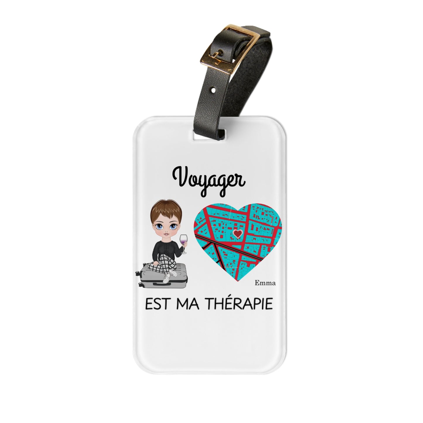 Etiquette de voyage personnalisable