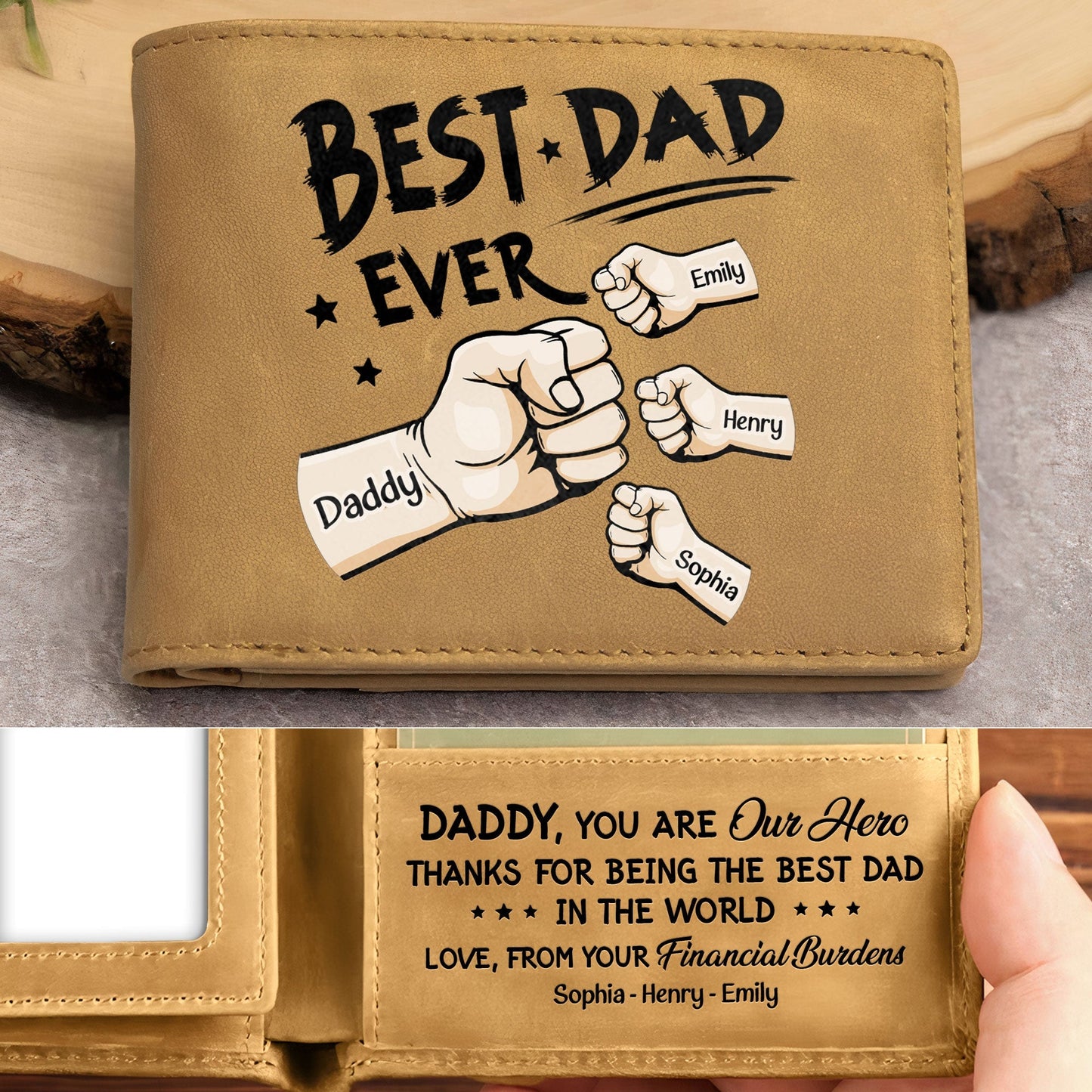 Portefeuille personnalisé pour papa