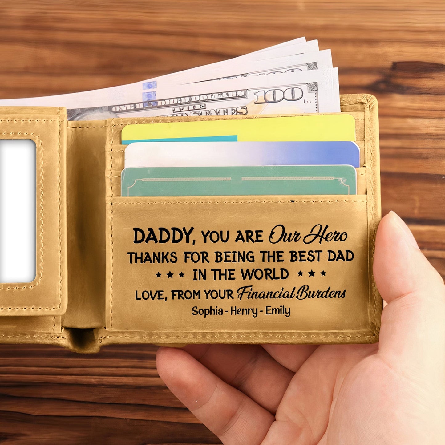 Portefeuille personnalisé pour papa