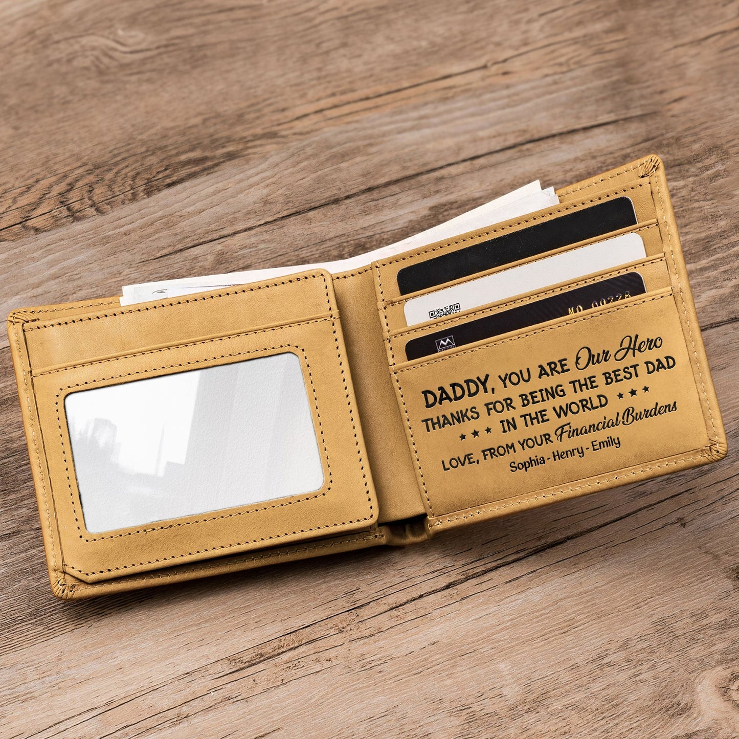 Portefeuille personnalisé pour papa