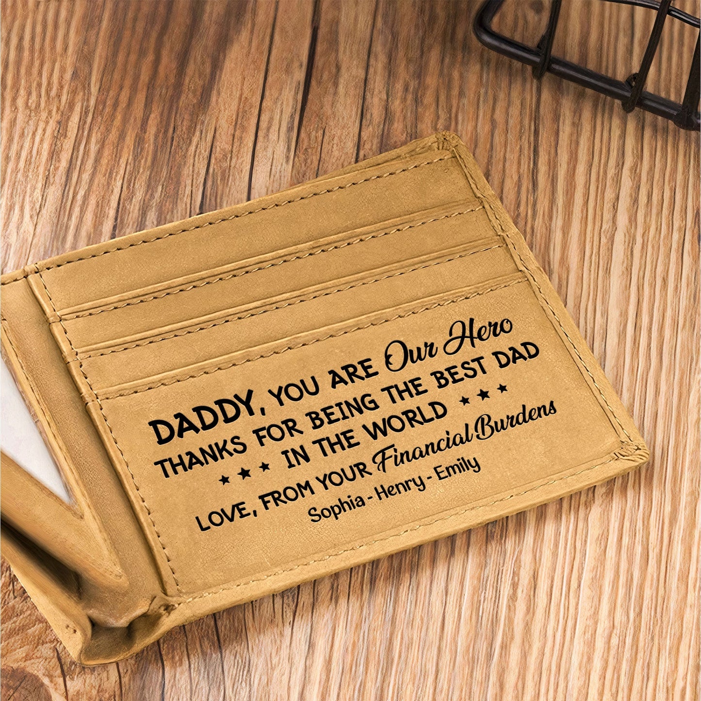 Portefeuille personnalisé pour papa