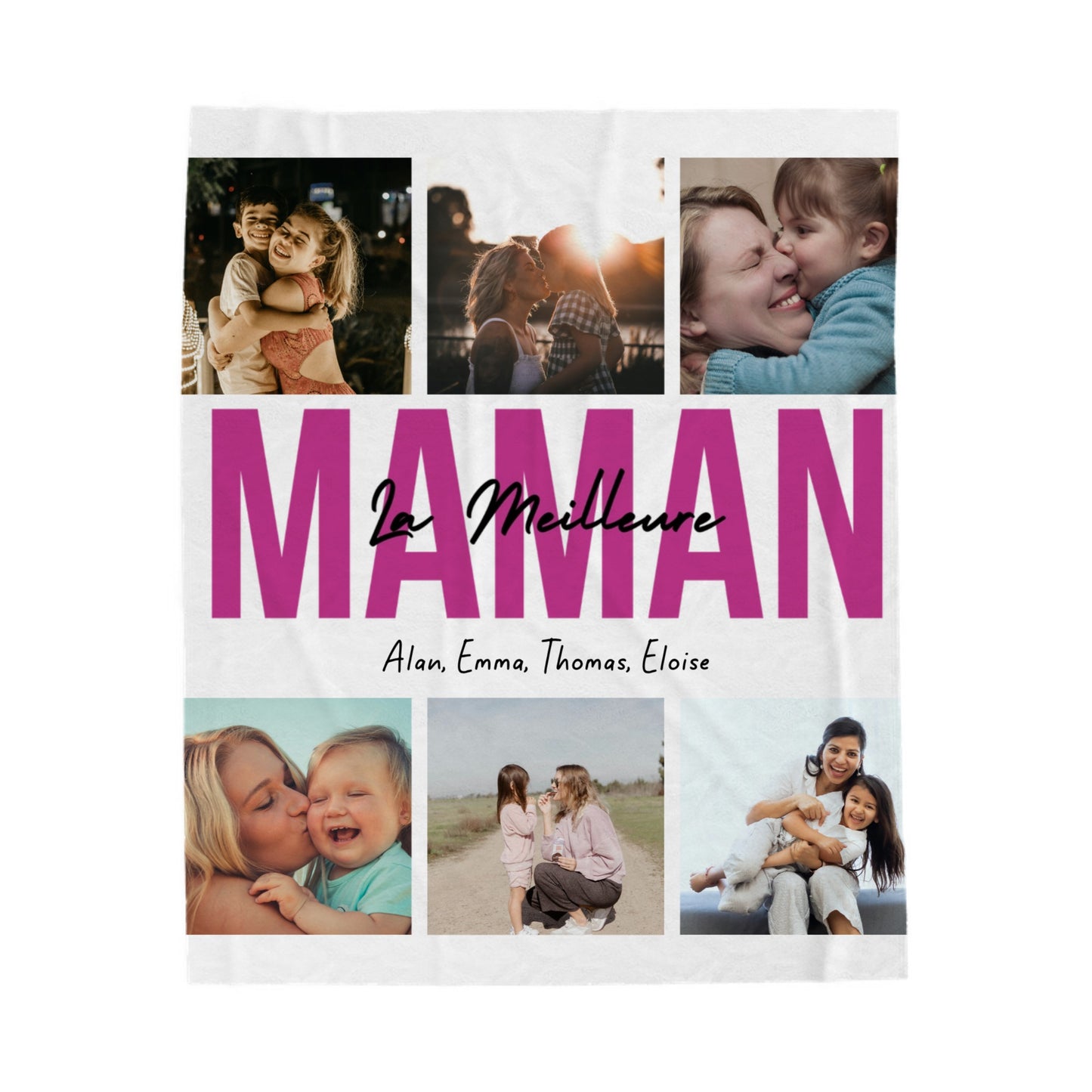 Couverture personnalisee la meilleure maman