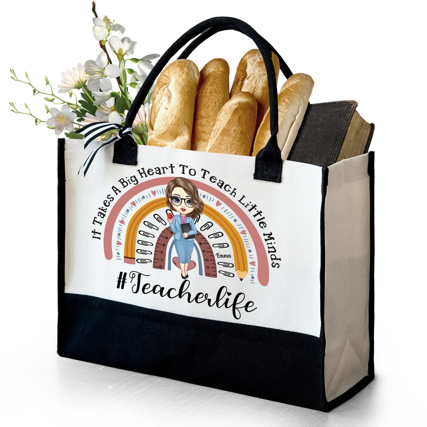 Sac personnalisé pour maitresse