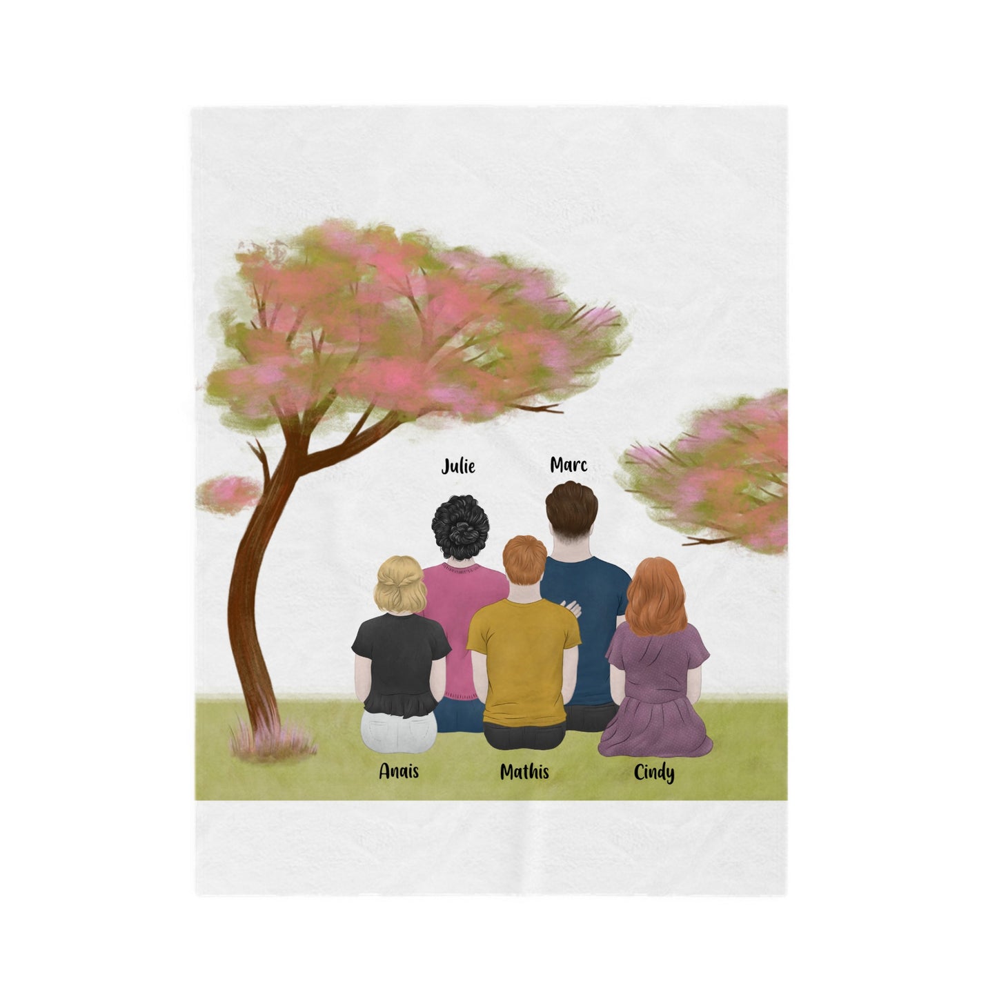 Plaid personnalisable famille