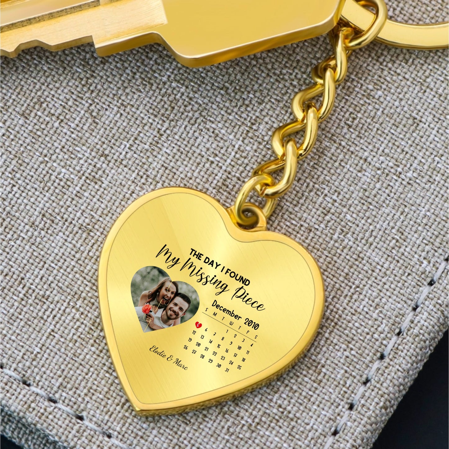 Porte clef personnalisable saint valentin