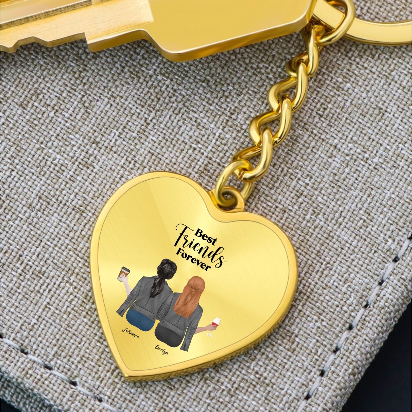 Porte cles personnalisable meilleure amie