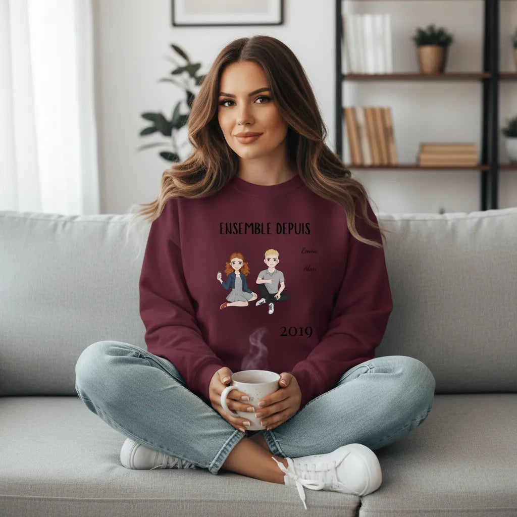 Pull couple personnalisé