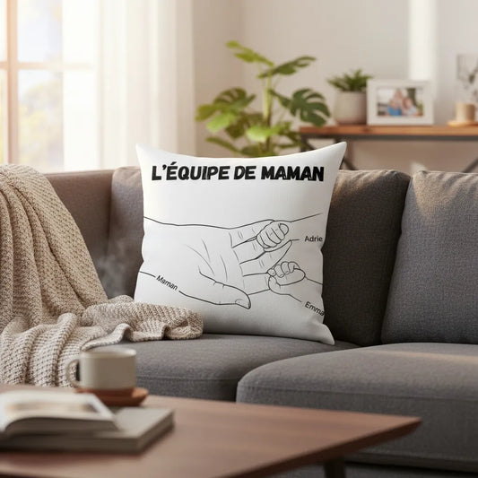 Coussin personnalisé pour maman et enfants