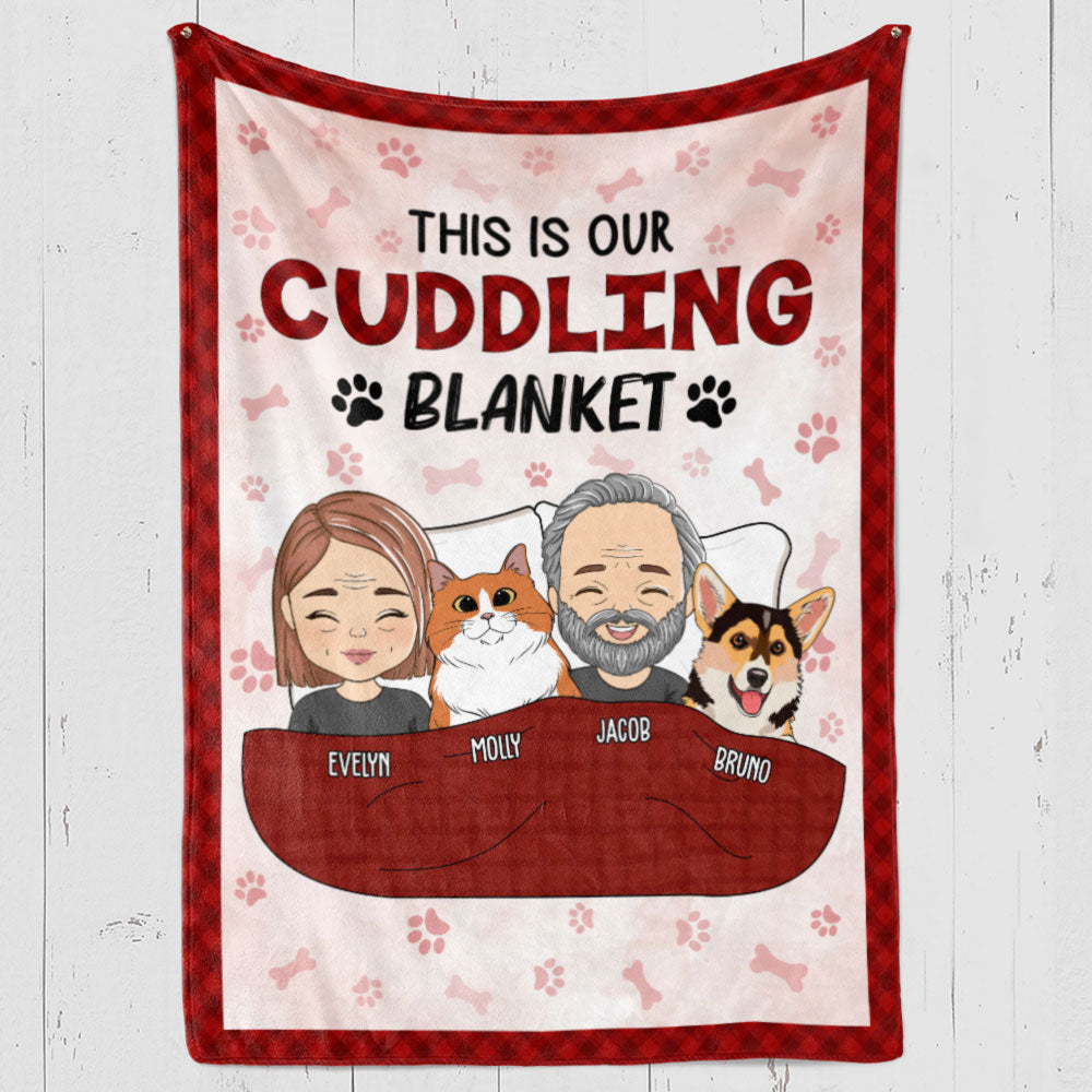 plaid personnalisable couple animaux