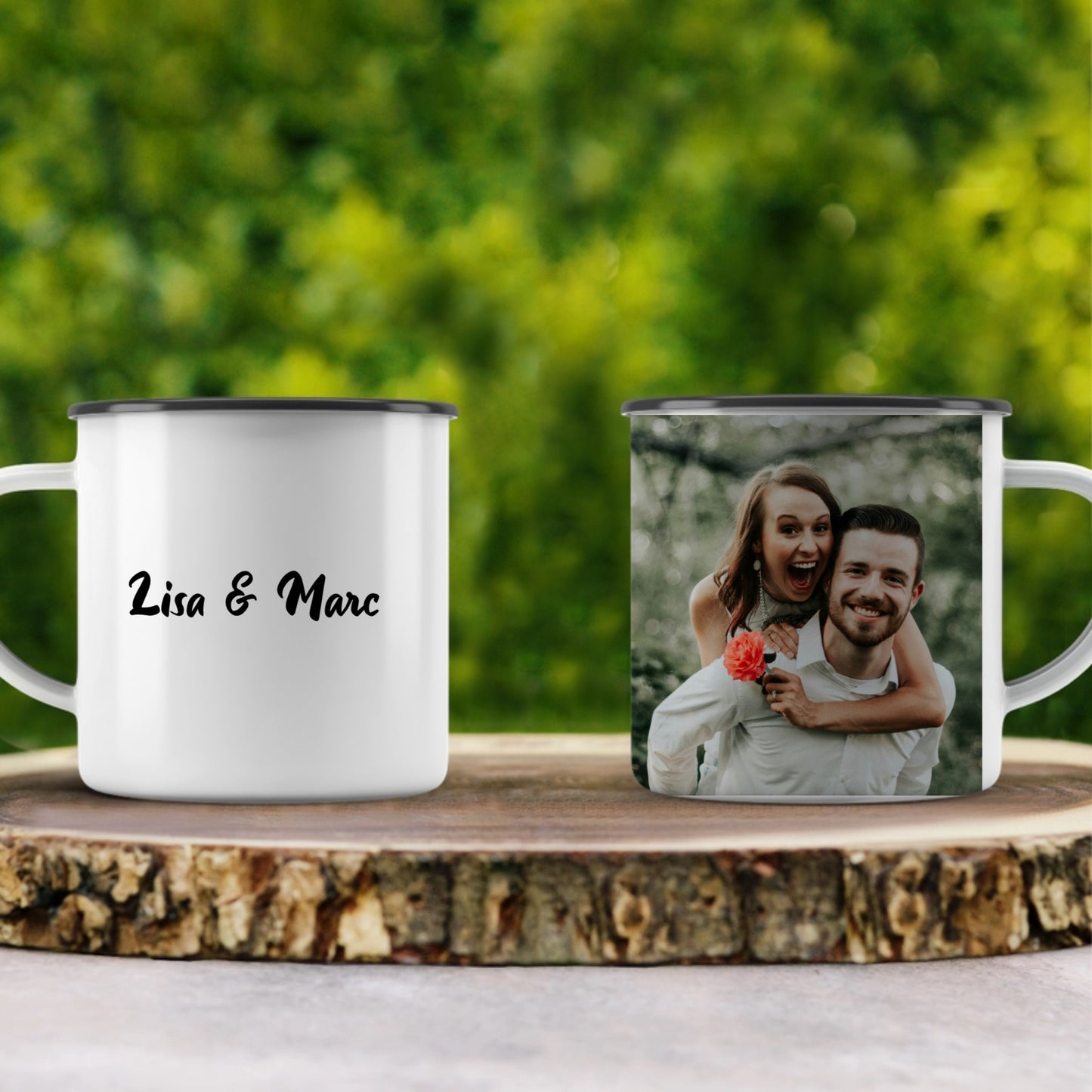 tasse émail personnalisée