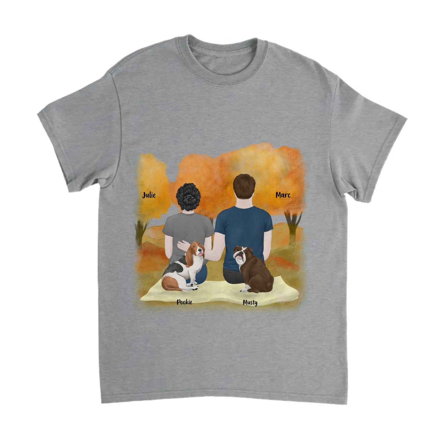 t shirt couple personnalisé