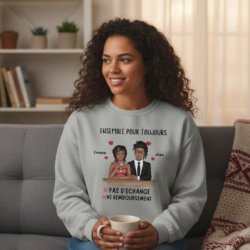 Sweatshirt Personnalisé Couple