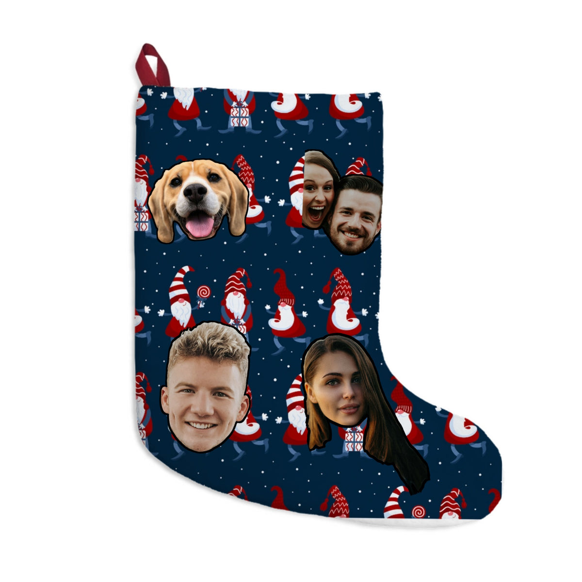 Bas de noel personnalisé avec visage