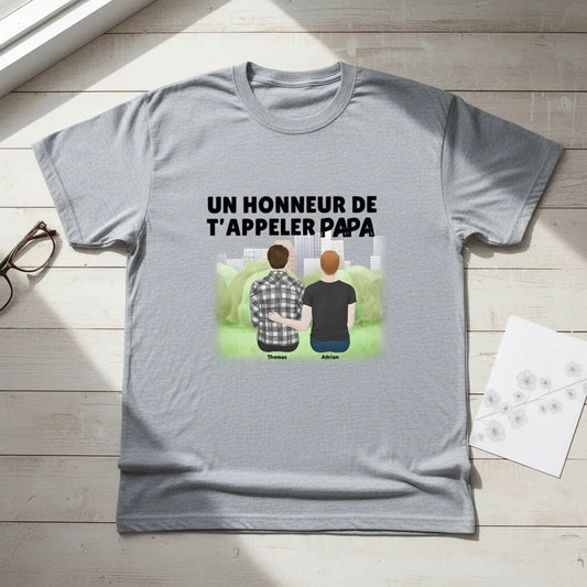 T shirt personnalisé papa et fils