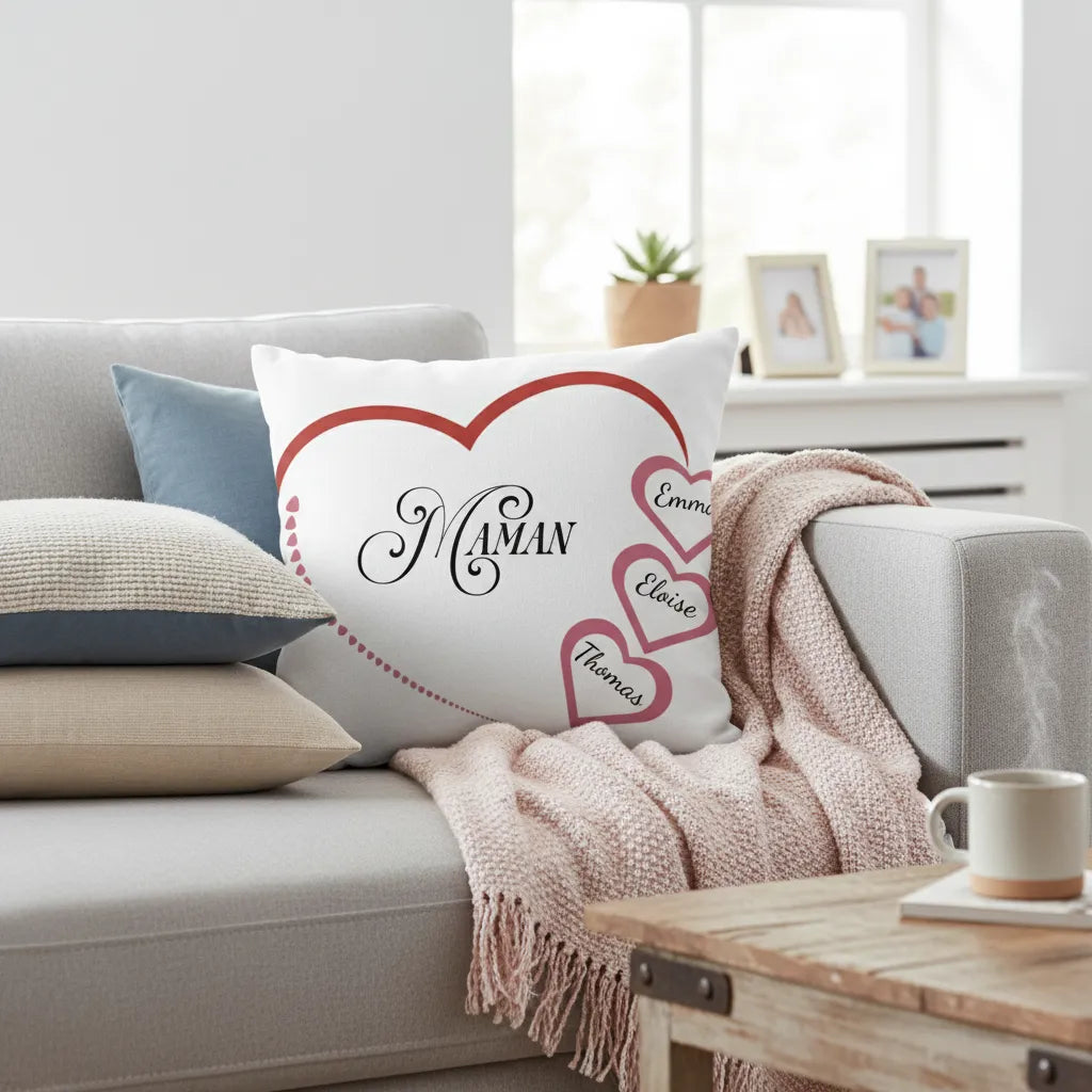 Coussin personnalisé maman