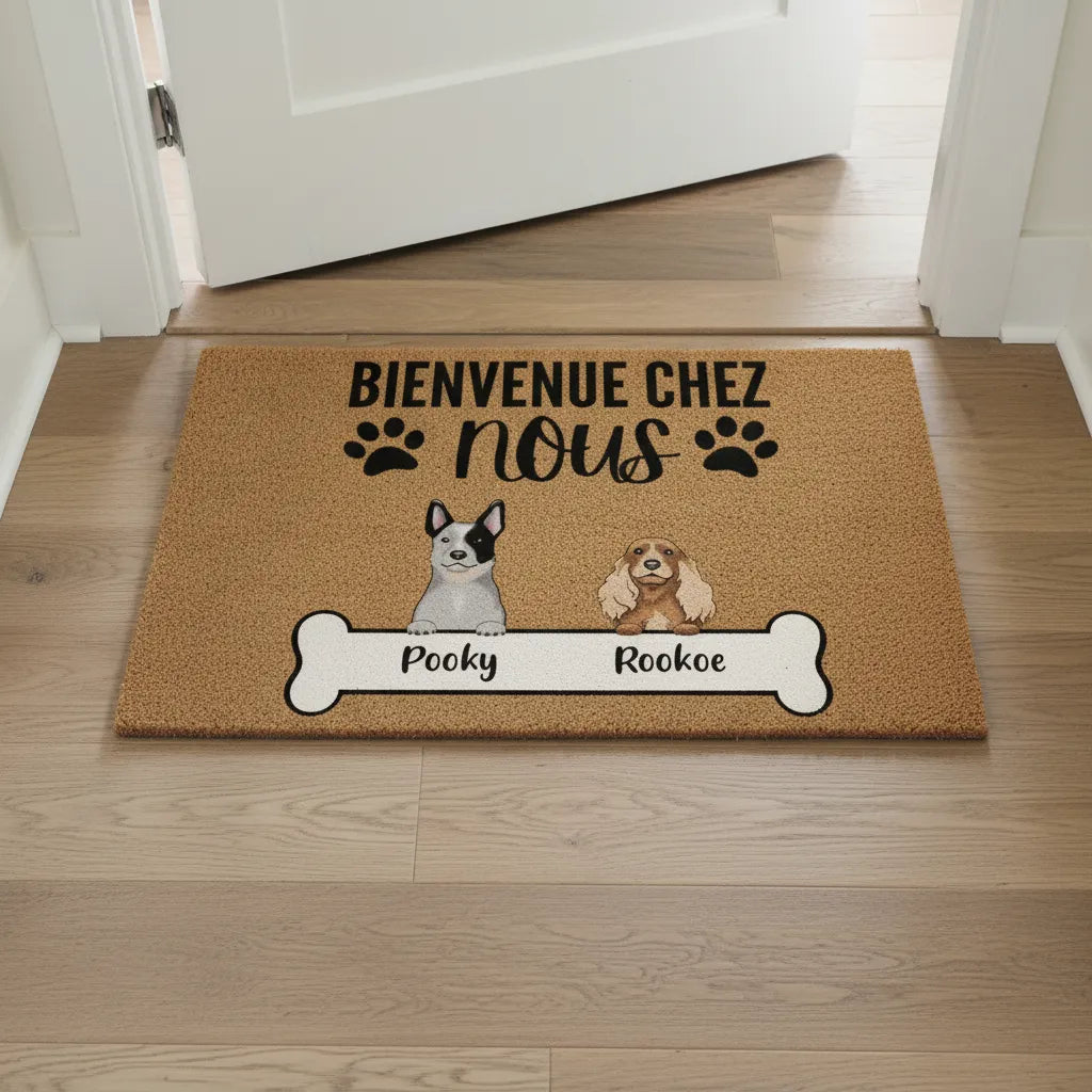 Tapis d'entrée Personnalisé Avec Chien