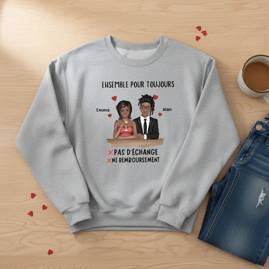 Sweatshirt Personnalisé Couple