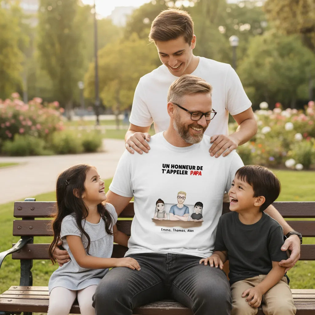 T shirt personnalisé papa