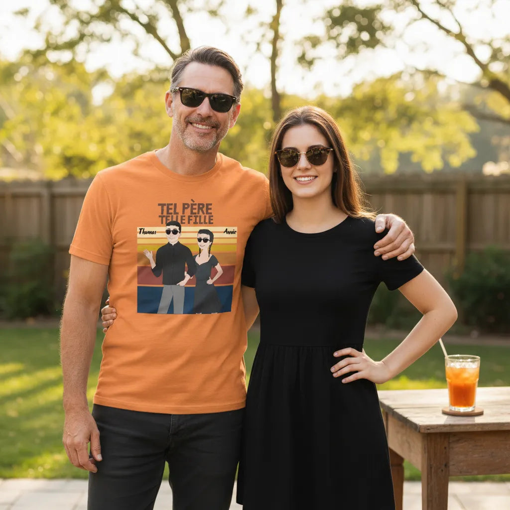 Chandail personnalisé papa et fille
