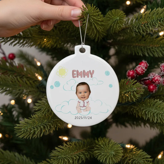 Boule de noël personnalisée bébé