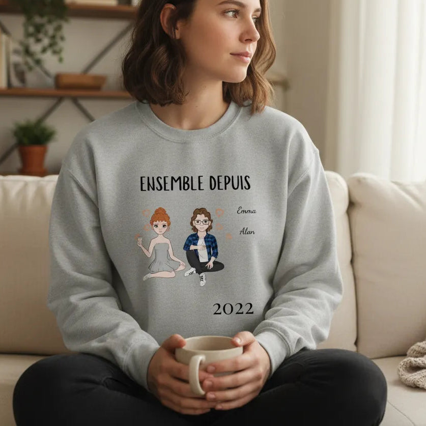 Sweat Personnalisé Couple