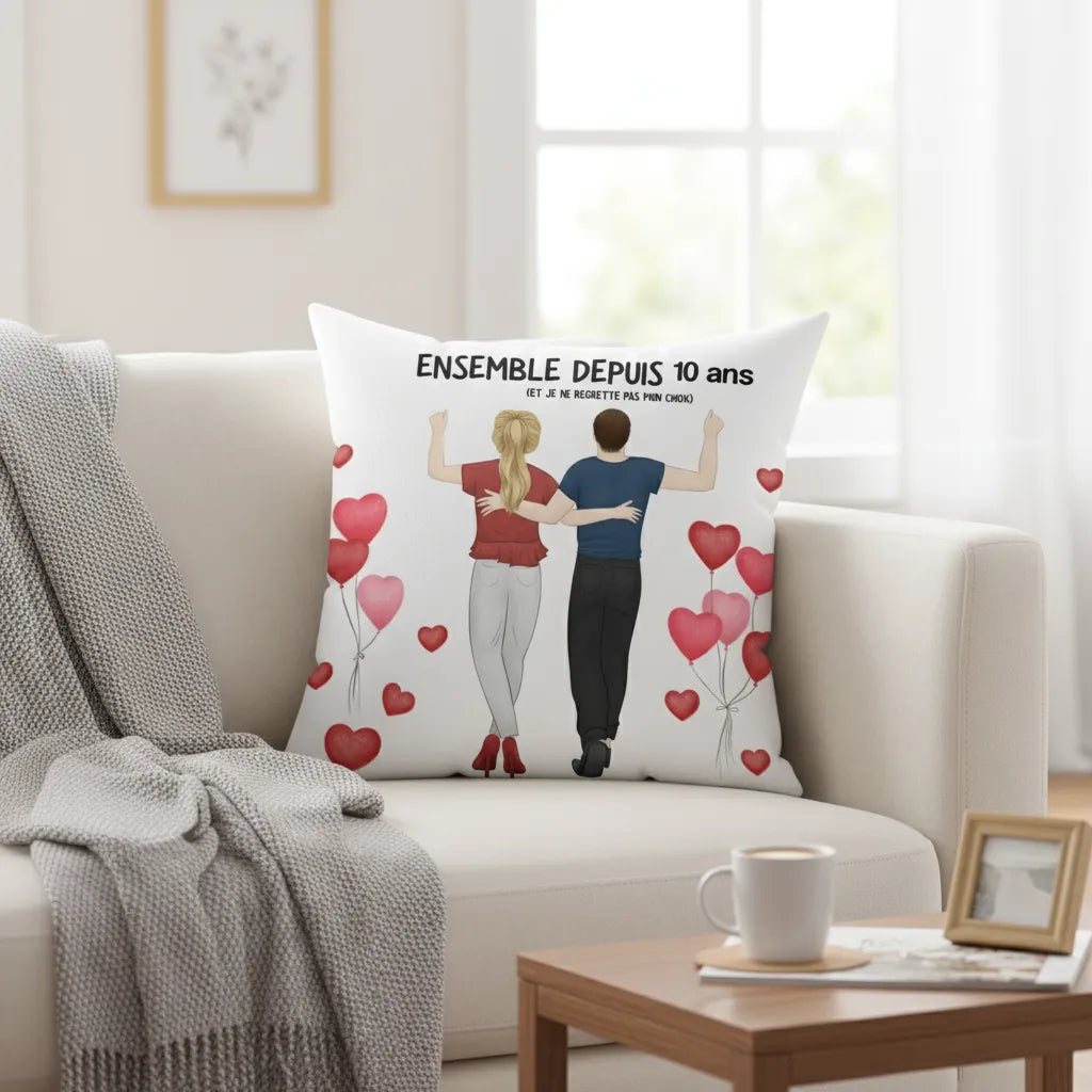Oreiller Personnalisé Couple