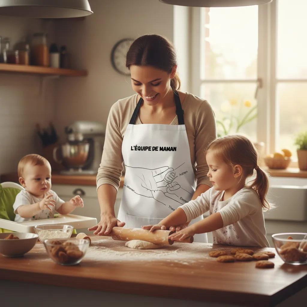 Tablier personnalisé maman et enfants