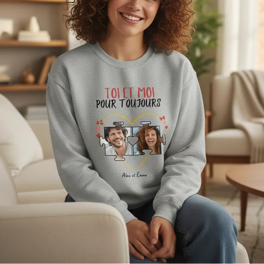 Pull personnalisé pour couple