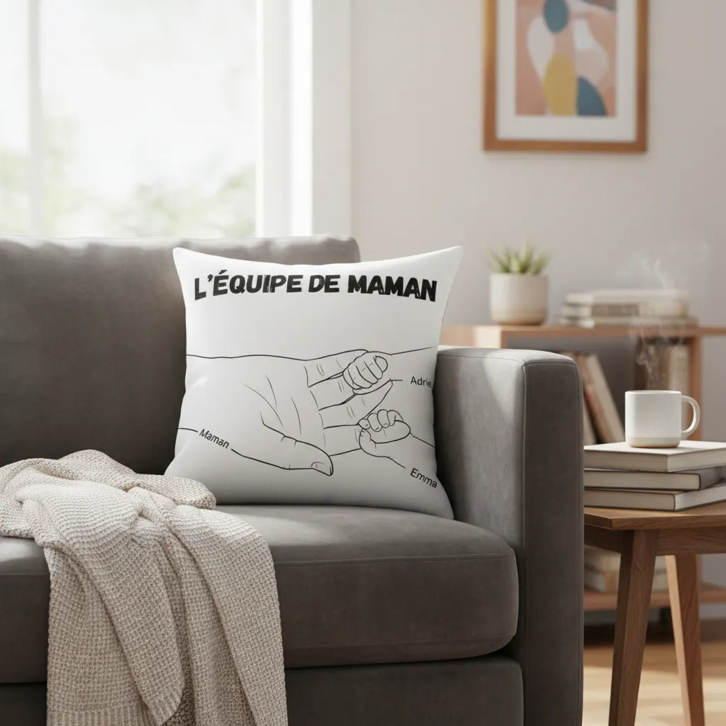 Coussin personnalisé pour maman et enfants
