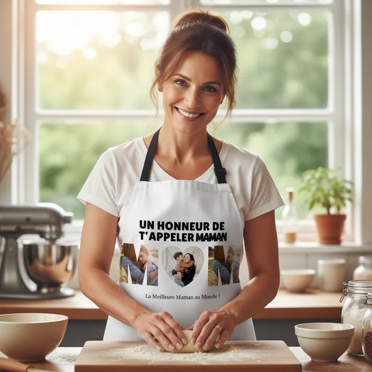 Tablier de cuisine personnalisé maman et enfants