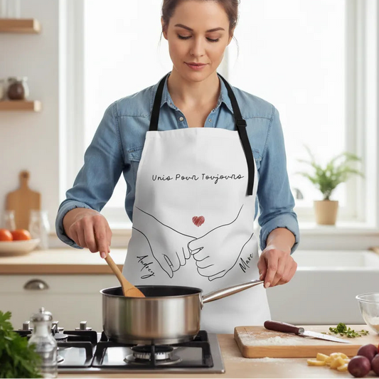 Tablier de cuisine personnalisé couple