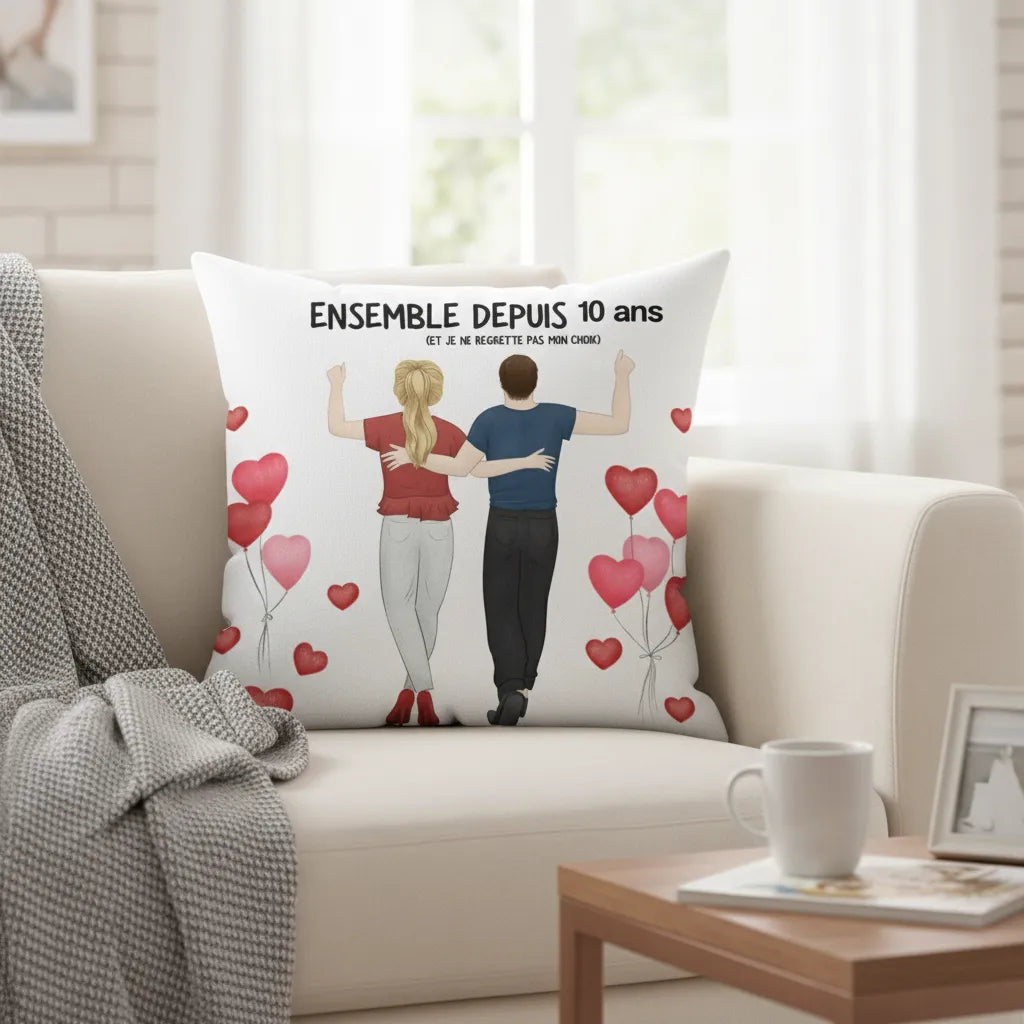 Oreiller Personnalisé Couple