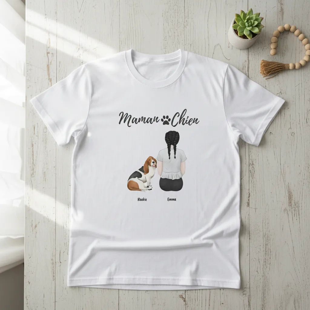 Chandail Personnalisé Chien et Maitresse