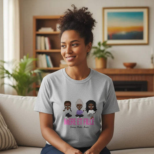 Tee shirt personnalisé maman fille