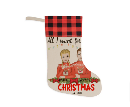 chaussette de noel a personnaliser