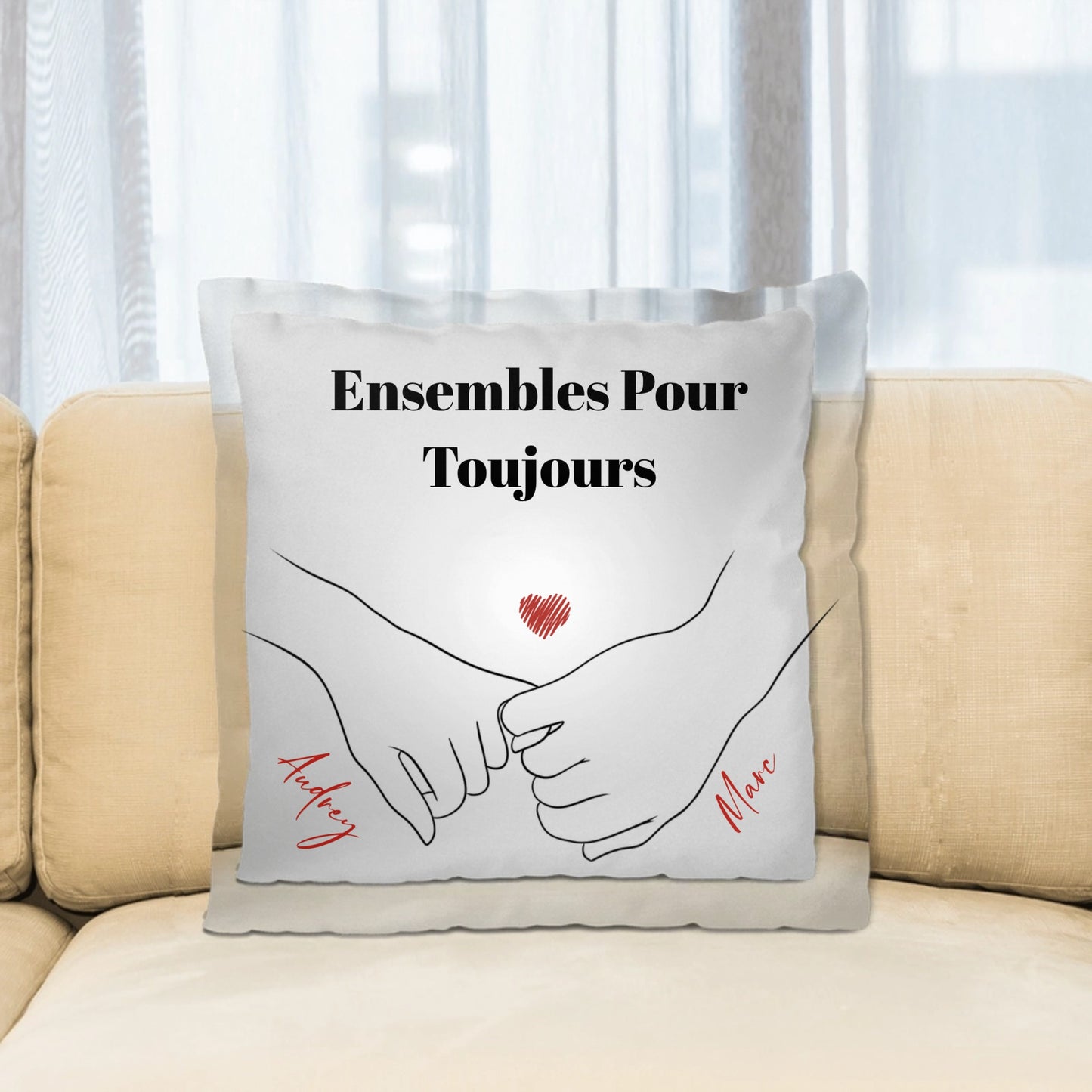 Coussin personnalise Couple