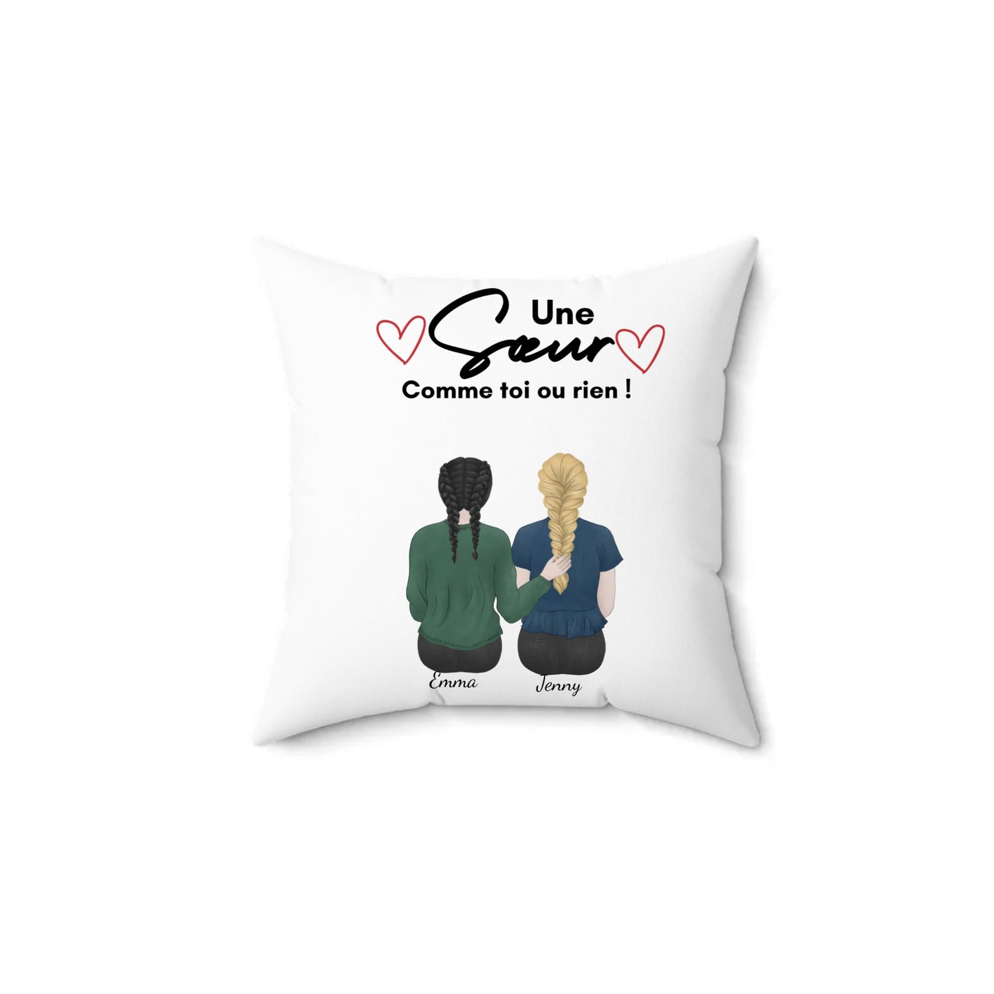 Coussin personnalise soeur