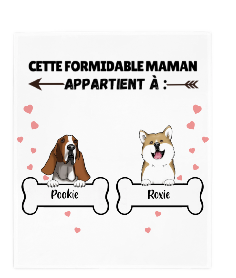 Couverture-Personnalisee-avec-Chien-Meilleure-Maman