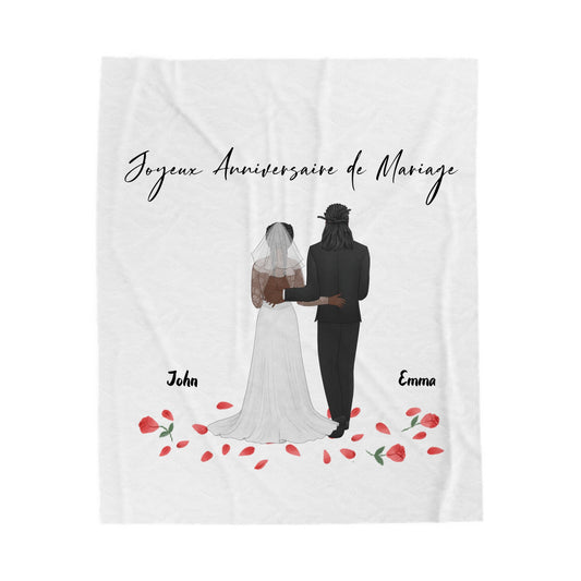 Couverture Personnalisee Anniversaire de Mariage