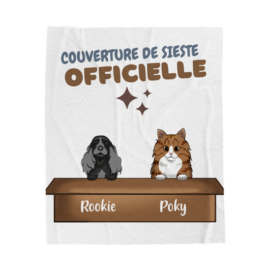 Couverture personnalisee animaux
