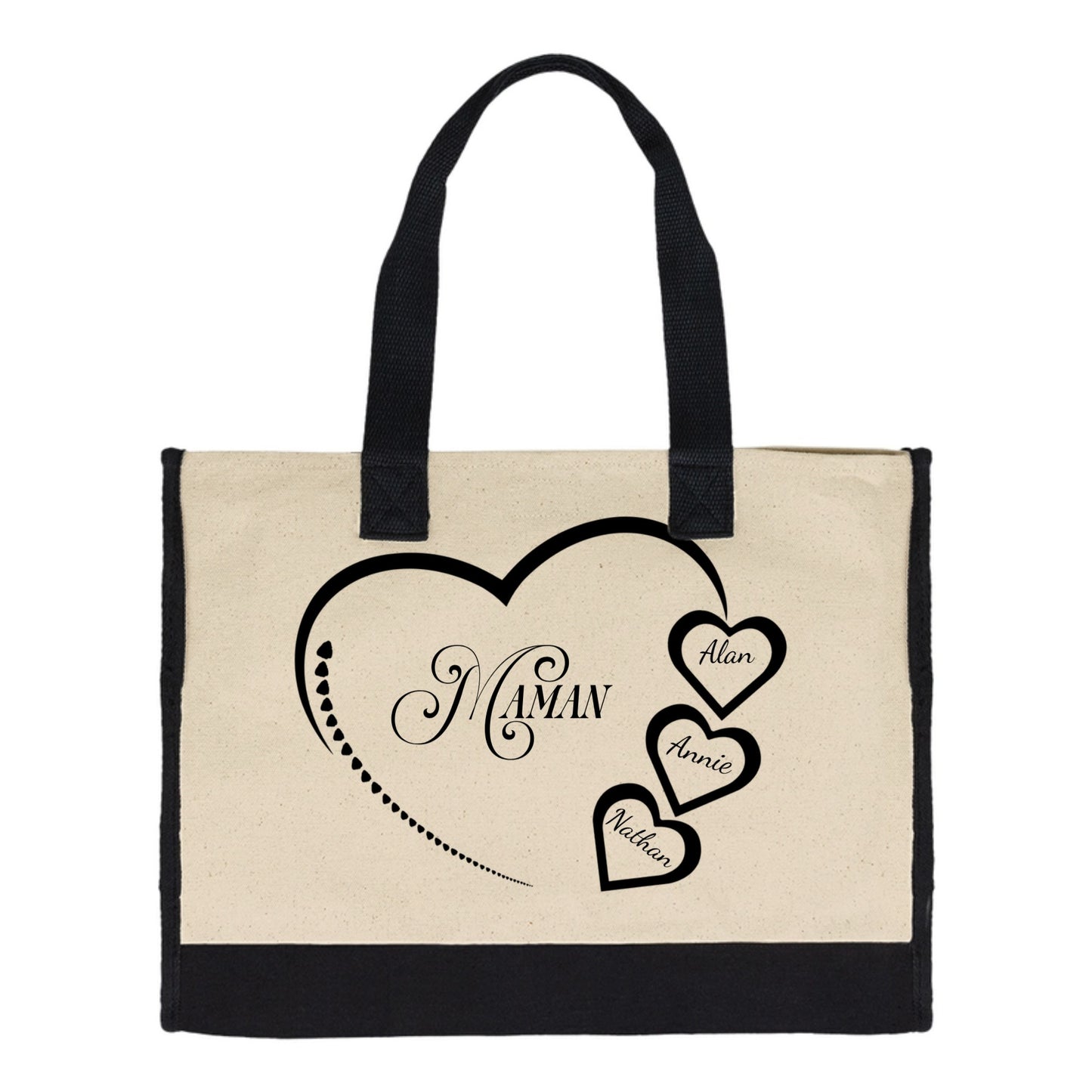 Large Sac Fourre Tout En Coton Parent Et Enfant