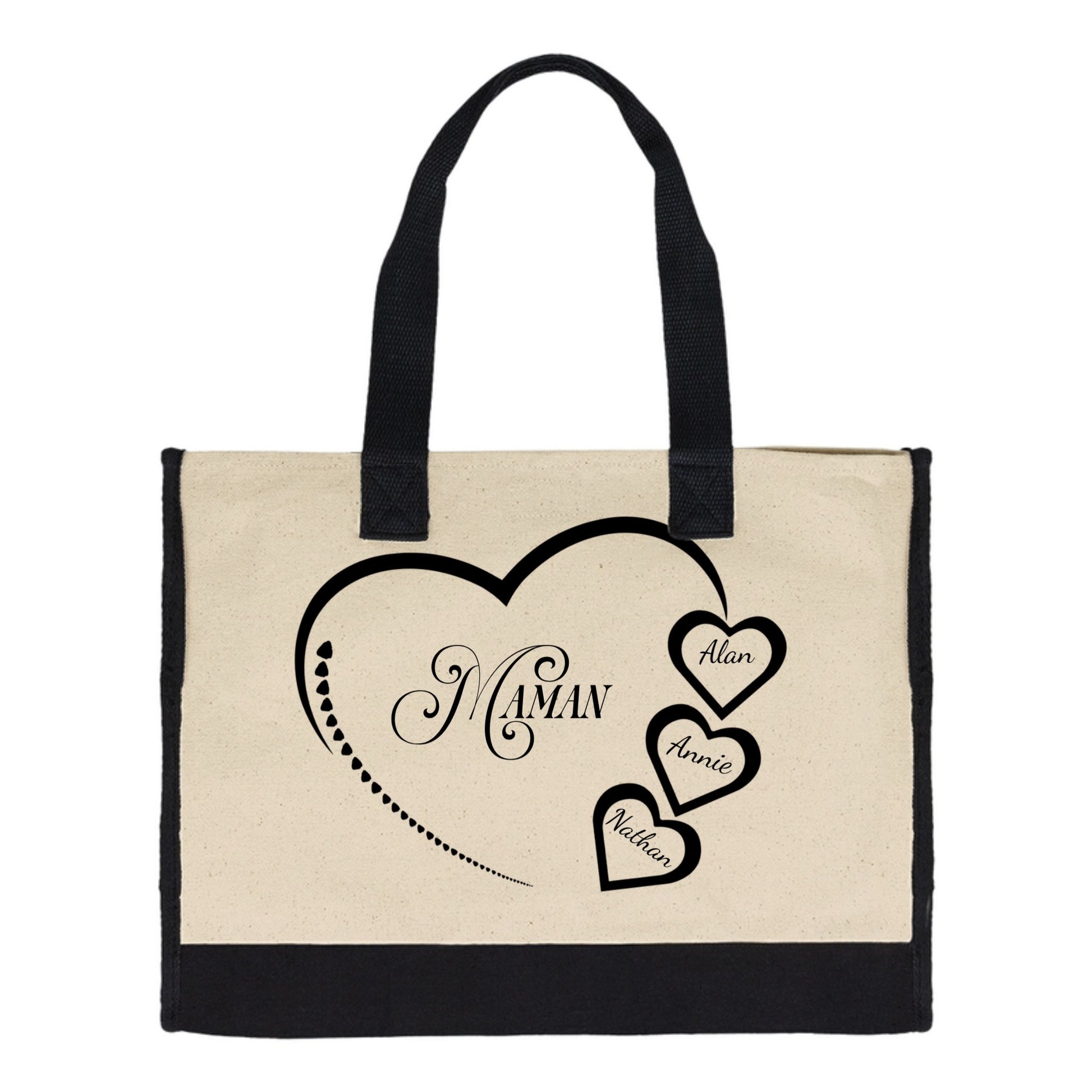 Large Sac Fourre Tout En Coton Parent Et Enfant