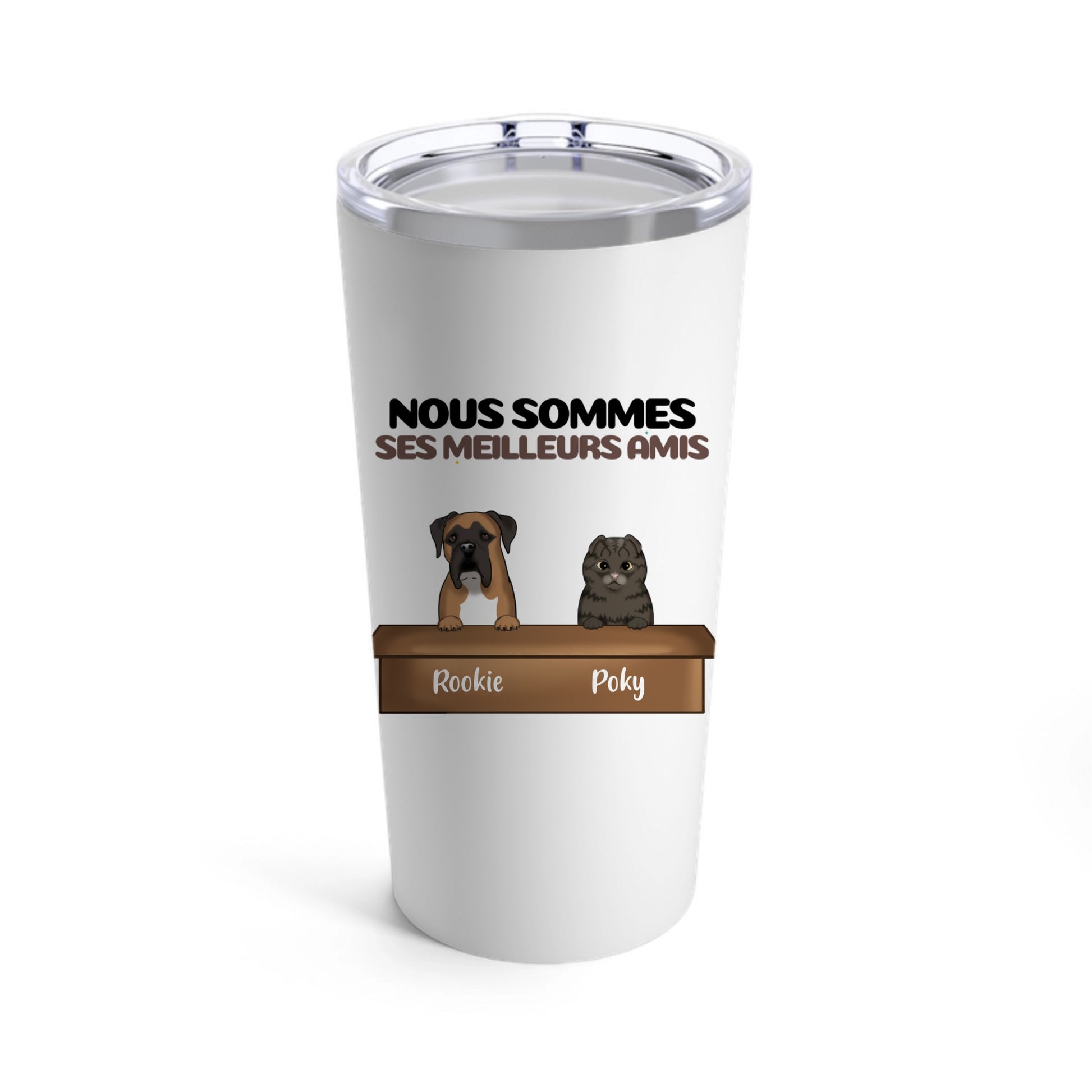 Mug personnalise chat et chien
