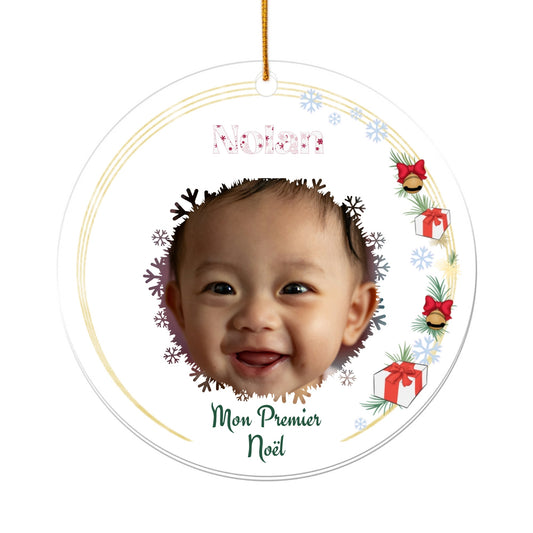 Ornement Personnalise acrylique Mon premier Noel