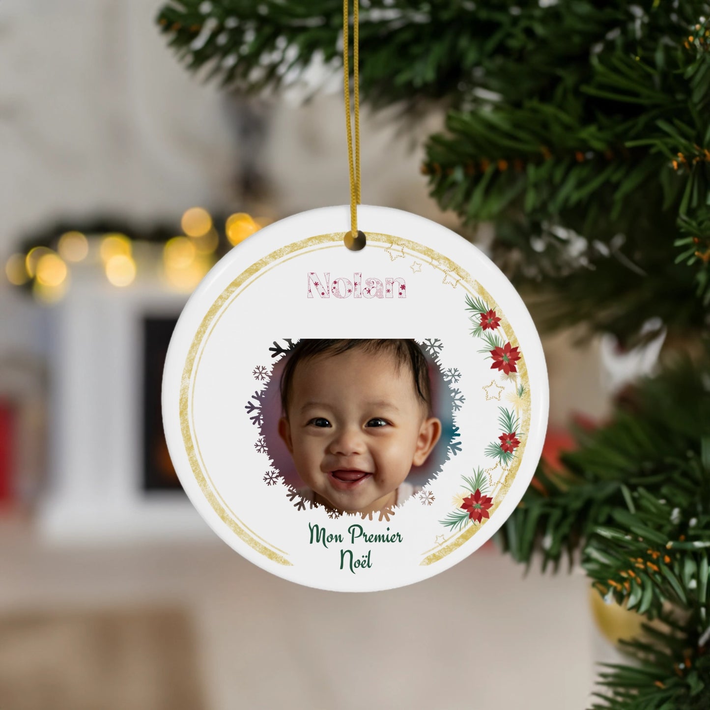Ornement personnalisable Mon premier Noel