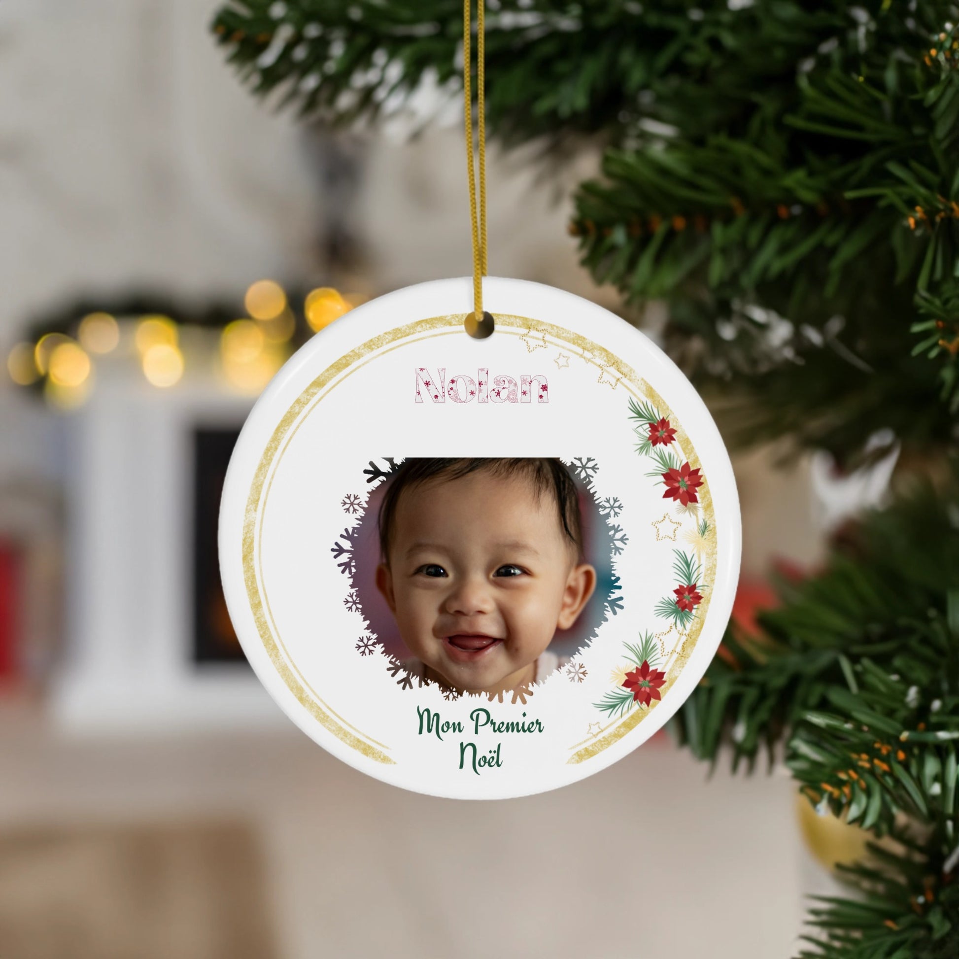 Ornement personnalisable Mon premier Noel