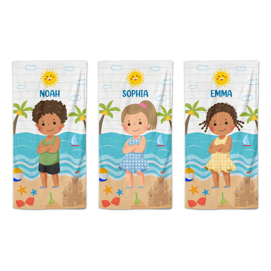 Serviette plage enfant personnalisable