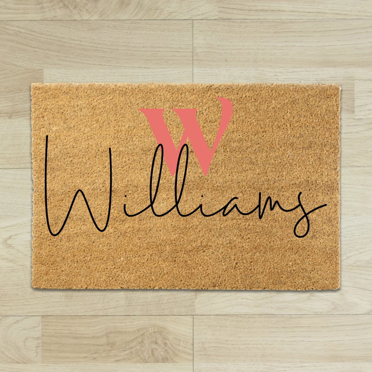 Tapis entree personnalise avec nom